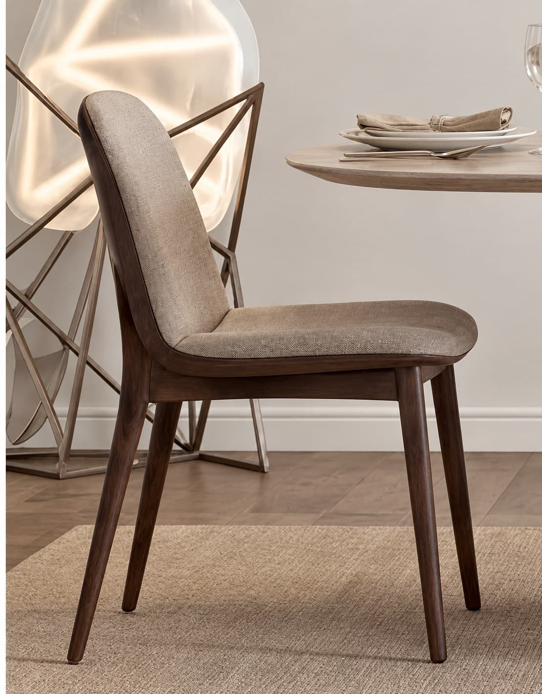 Lia dining chair in a calm residential interior
